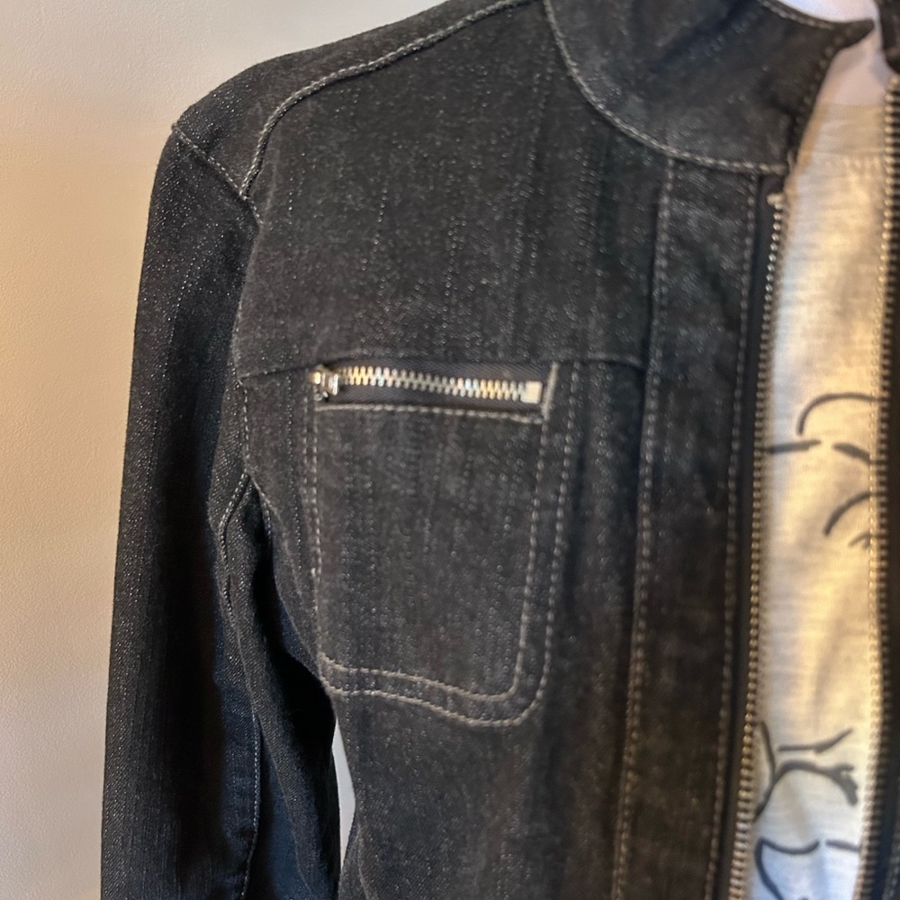 Women’s Black Denim Jean Jacket - Picture 6 of 12